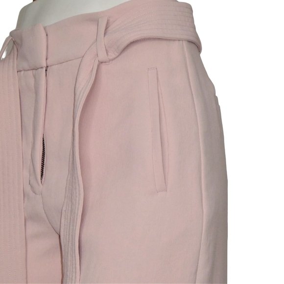Wilfred Jallade Pink High Waisted Tie Front Crepe Pants Size 2 - Picture 9 of 12